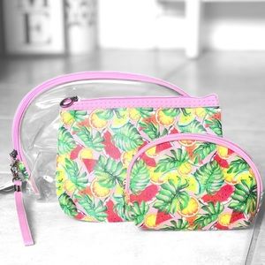 New! Cosmetic Tropical Fruits Travel Make up Essentials Bags